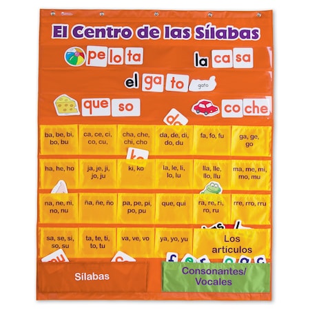 Learning Resources El Centro de las silabas Pocket Chart (Spanish Syllables) 2573